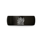 personalized presents for educators – black tungsten haunted house wedding band