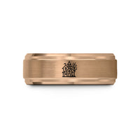personalized presents for educators – rose gold tungsten haunted house wedding band