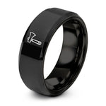 unique presents for teachers – black tungsten tomahawk ring