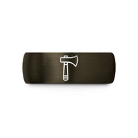 unique presents for teachers – gunmetal & black tungsten tomahawk wedding band