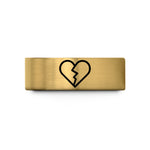 personalized presents for sister – gold tungsten broken heart wedding band