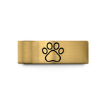meaningful present ideas sisters – gold tungsten dog paw wedding band