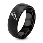 Gift Ideas for Sisters – black tungsten hand saw ring