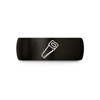 best presents for siblings – black tungsten hand saw wedding band