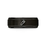 thoughtful presents for friends – black tungsten hand saw wedding band