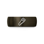 creative presents for family – gunmetal & black tungsten hand saw wedding band