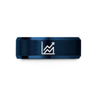 thoughtful presents for her – blue tungsten line chart wedding band