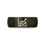 best presents for siblings – gunmetal & blue tungsten line chart wedding band