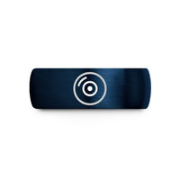 sister christmas present ideas – blue tungsten record dot wedding band