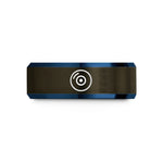 best sister present ideas – gunmetal & blue tungsten record dot wedding band
