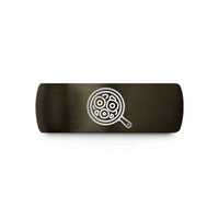 personalized presents for siblings – gunmetal & black tungsten shakshuka skillet wedding band