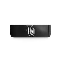 special present for sister – black tungsten sousaphone wedding band
