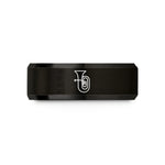 unique presents for her – black tungsten sousaphone wedding band