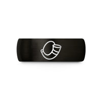 presents for son in family – black tungsten gjallarhorn war horn wedding band