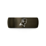 engraved rings for him – gunmetal & black tungsten netherlands wedding band