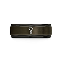 unique presents for him – gunmetal & black tungsten rice paddle wedding band