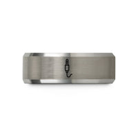 unique presents for her – black & silver tungsten 35mm audio jack wedding band