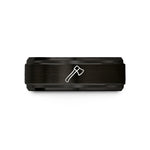 creative presents for woman – black tungsten axe wedding band
