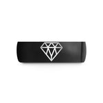 special present for her – black tungsten diamond grid wedding band