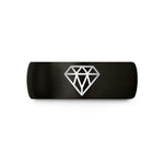 romantic presents for couples – black tungsten diamond grid wedding band