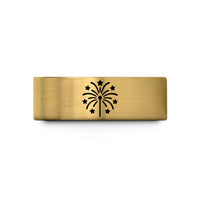 wedding bands for couples – gold tungsten fireworks wedding band