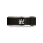 unique presents for her – black & gray tungsten serpent knot dragon wedding band