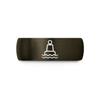 anniversary present for couple – gunmetal & blue tungsten buoy wedding band