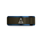 unique presents for wife – gunmetal & blue tungsten buoy wedding band