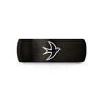 unique presents for her – black tungsten swift wedding band