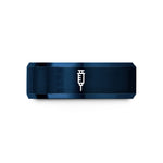 romantic presents for partner – blue tungsten syringe wedding band