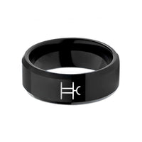 best presents for ladies – black tungsten ladder logic wedding band