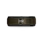birthday presents for her – gunmetal & black tungsten ladder logic wedding band