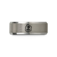 unique presents for ladies – gray tungsten maldives atoll wedding band