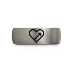 best presents for wife – rose gold & silver tungsten progress heart wedding band