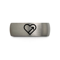 best presents for wife – rose gold & silver tungsten progress heart wedding band