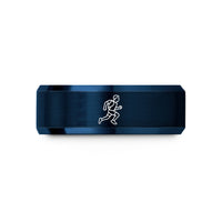 special present for ladies – blue tungsten trail runner wedding band
