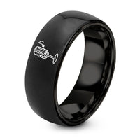 Gift Ideas, for Women Over 50 – black tungsten microphone note ring