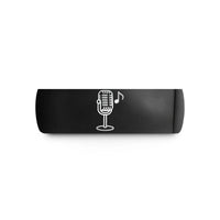 best rings for her – black tungsten microphone note wedding band