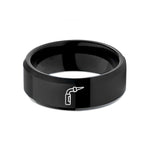 thoughtful presents for mom – black tungsten tig torch wedding band