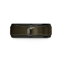 thoughtful presents for mom – gunmetal & black tungsten tig torch wedding band