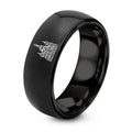 St Basils Cathedral – Tungsten Wedding Band, 8 mm, Black Comfort-Fit Unisex