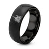 St Basils Cathedral – Tungsten Wedding Band, 8 mm, Black Comfort-Fit Unisex