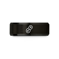 unique him present ideas – black tungsten roller chain link wedding band