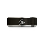 top birthday presents him – black & grey tungsten violinist bowing wedding band