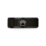 cool presents for him – black tungsten wolf track wedding band