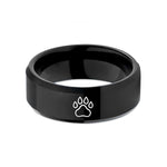 thoughtful presents for him – black tungsten wolf track wedding band