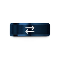 thoughtful presents for mom – blue tungsten equilibrium arrows wedding band