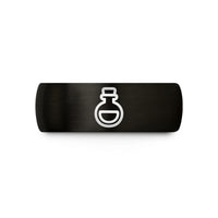 best birthday presents wife – black & rose gold tungsten potion bottle wedding band