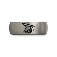birthday presents for her – gray tungsten hang glider wedding band