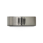 best birthday present sets – grey tungsten wheat sprigs wedding band